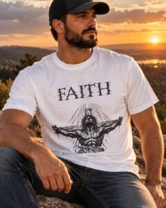 FAITH Crucifix Sketch Tee