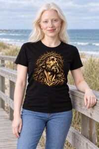 Golden Jesus Crown of Thorns Tee