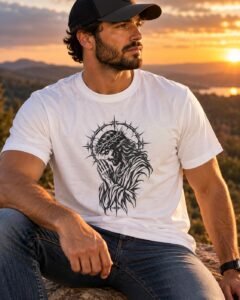 Praying Jesus Crown of Thorns Tee